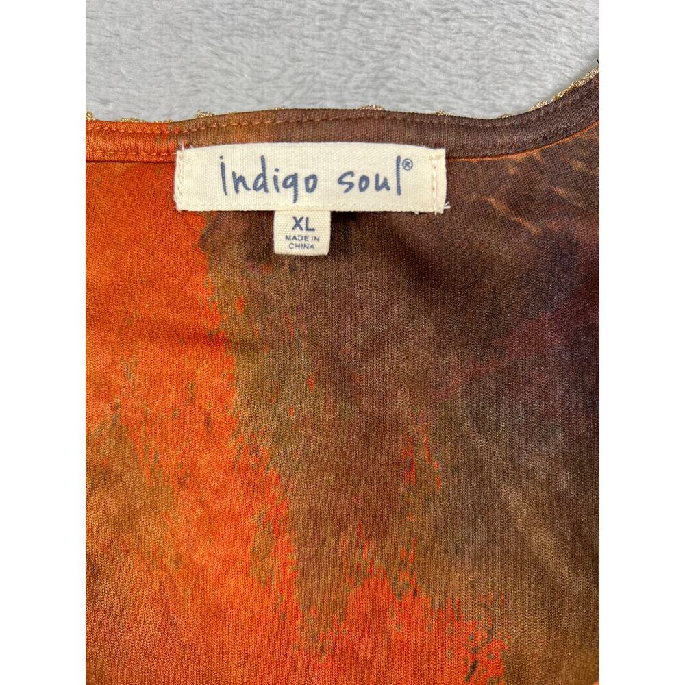 Indigo Soul Gypsy Crochet Tunic Top XL Boho Lagenlook Layered Sharkbite Hem - Picture 7 of 9